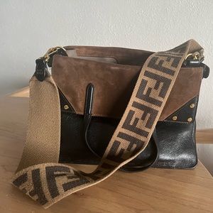 Fendi 2019 Grace Calf Flip Tote (2019 Collection), Color Black